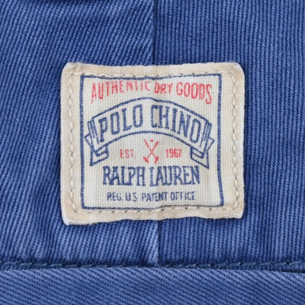 100% Cotton Polo Ralph Lauren Men 34 Blue Salinger Chino Shorts Relaxed Fit